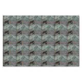 Child Petting Donkey Tissue Paper