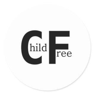 Childfree Classic Round Sticker