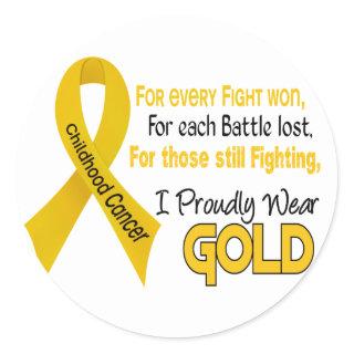 Childhood Cancer For Every…..I Proudly Wear Gold 1 Classic Round Sticker