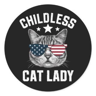 Childless Cat Lady 2024  Classic Round Sticker