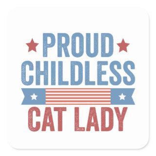 Childless Cat Lady 2024 Square Sticker