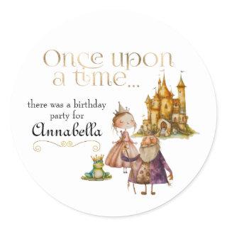 Children's Classic Fairy Tale Princess and Frog Classic Round Sticker