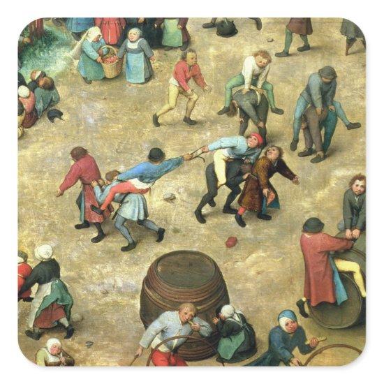 Children's Games : detail of bottom Square Sticker