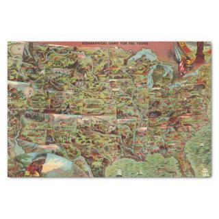 Children's Map of the United States Tissue Paper