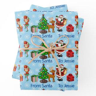 Child's Name From Santa Claus Personalize  Sheets