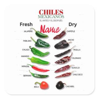 Chiles Fresh and Dry Thunder_Cove Square Sticker