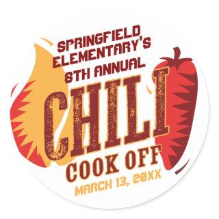 Chili Cook Off | BBQ Cookout Contest Classic Round Sticker