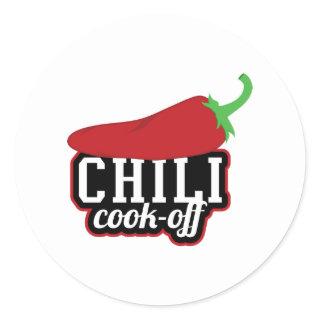 Chili Cook-Off Classic Round Sticker