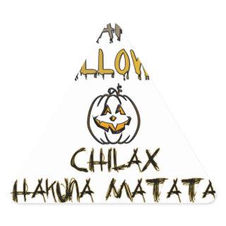 Chill and Relax Happy Halloween Collection Triangle Sticker