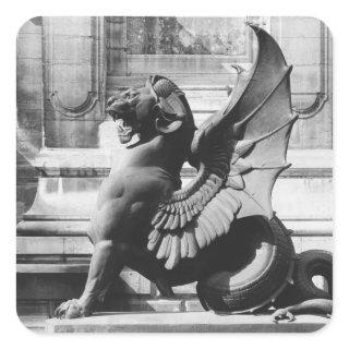Chimaera from the St. Michel fountain, Paris Square Sticker
