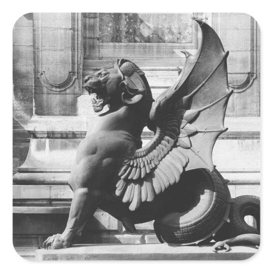 Chimaera from the St. Michel fountain, Paris Square Sticker