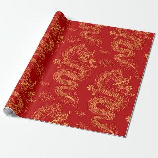 Chinese dragon pattern - Year of the Dragon 2024