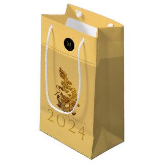 Chinese Dragon Year 2024 Elegant Monogram SGB Small Gift Bag