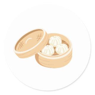 Chinese Dumplings Classic Round Sticker