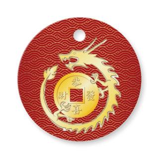 Chinese Lunar New Year 2024 Wood Dragon Favor Tags