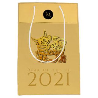 Chinese Ox Year 2021 Elegant Monogram MGB Medium Gift Bag