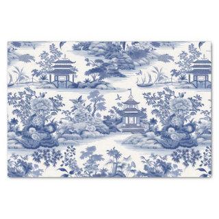 Chinoiserie Asian Landscape Painting Decoupage Tissue Paper