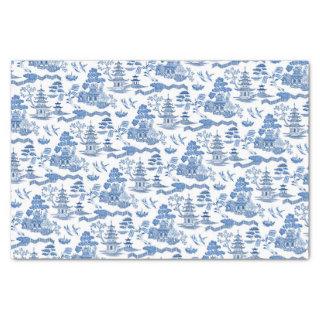 Chinoiserie Blue Willow Decoupage Tissue Paper
