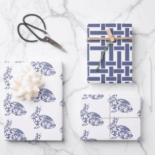 Chinoiserie Bunny Rabbit Gift Wrapping Sheets