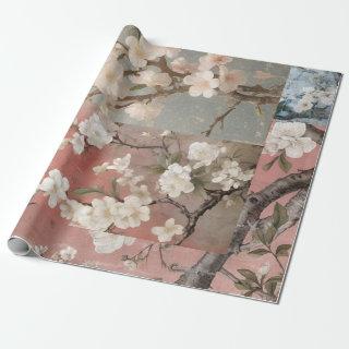 Chinoiserie Dusty Pinks & Blues Collage