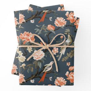 Chinoiserie on Denim Blue  Sheets