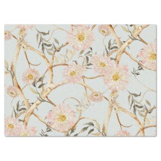 Chinoiserie Peony Floral Tree Greenery Decoupage Tissue Paper