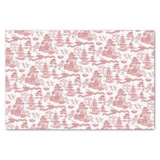 Chinoiserie Red Willow Decoupage Tissue Paper