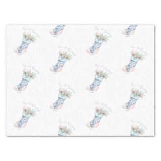 Chinoiserie Seashell Stocking Tissue Paper
