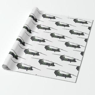 Chinook army helicopter cartoon illustration