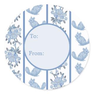 Chintzy Chinchilla Gift Sticker (Blue)