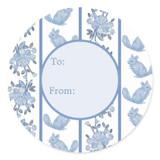 Chintzy Chinchilla Gift Sticker (Blue)