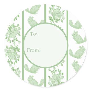 Chintzy Chinchilla Gift Sticker (Green)