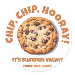 Chip, Chip, Hooray! Chocolate Chip Cookie  Classic Round Sticker