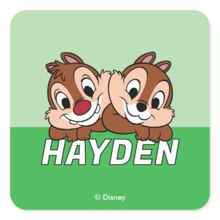 Chip & Dale Smile Square Sticker