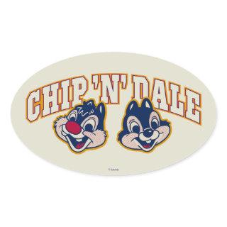 Chip 'n' Dale Classic Grin Oval Sticker