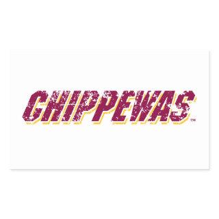 Chippewas distressed rectangular sticker