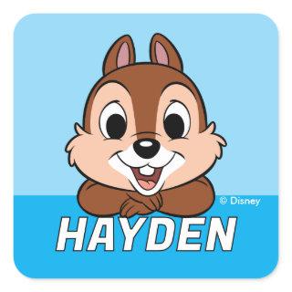 Chip's Cheerful Grin Square Sticker