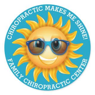 Chiropractic Makes Me Shine Custom Kids Stickers