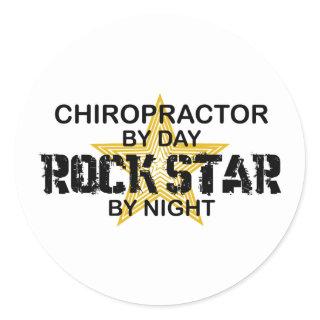 Chiropractor Rock Star by Night Classic Round Sticker