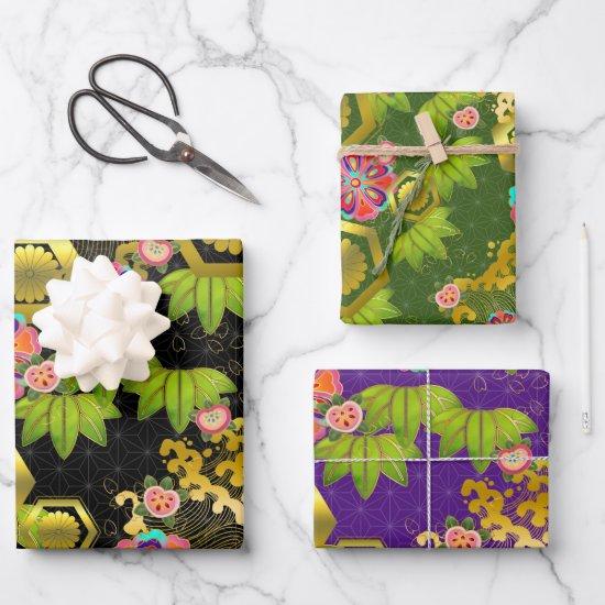 Chiyogami Yuzen Washi Style pattern  Sheets