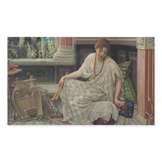Chloe (by Edward Poynter) Rectangular Sticker