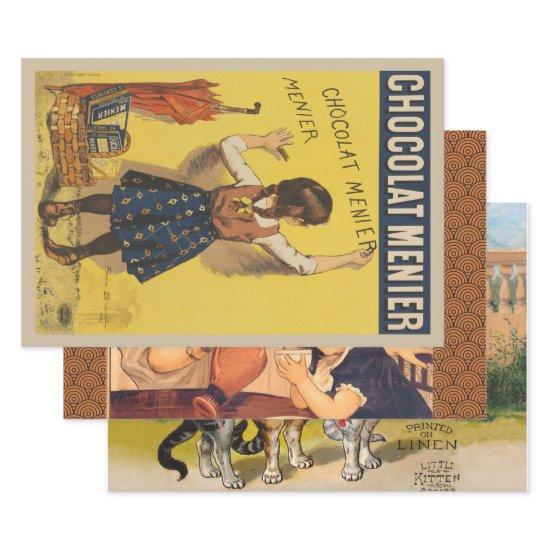 Chocolat Menier Little Girl Wall Writing   Sheets