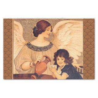 Chocolate Angel French Antique Tissue Paper