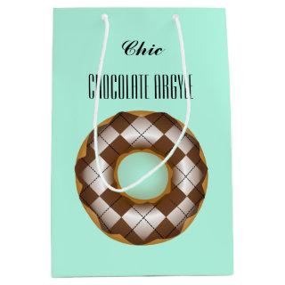 chocolate argyle donut gift bag