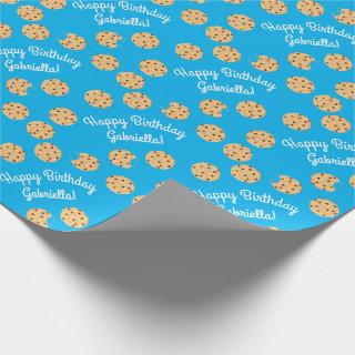 Chocolate Chip Cookie Kids 1st Birthday Party Blue