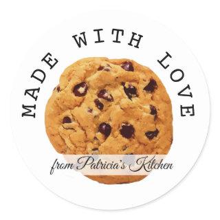 Chocolate Chip Cookie Made With love Classic Round Sticker