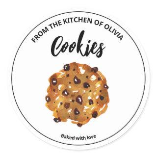 Chocolate Chip Cookies Baked with love sticker