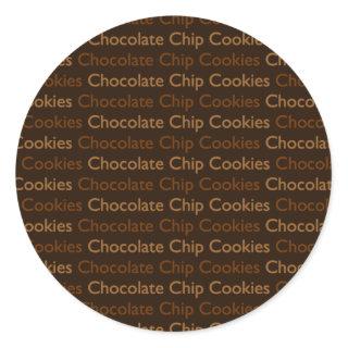 Chocolate Chip Cookies Classic Round Sticker