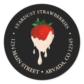 chocolate covered strawberry classic round sticker