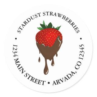 chocolate covered strawberry classic round sticker